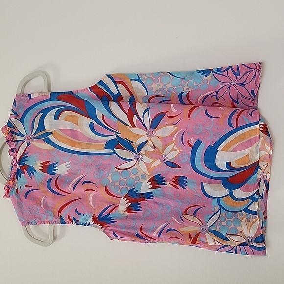 Talbots RUFFLE TRIM SHELL  DAZZLING FLORAL SIZE LP - Picture 8 of 16